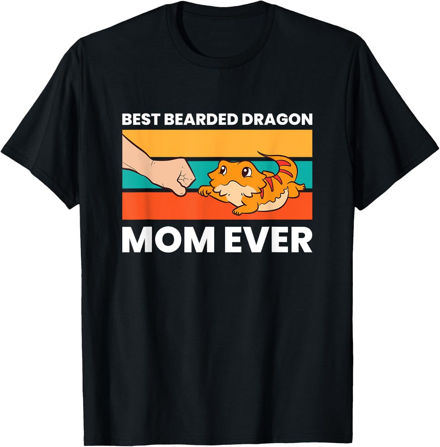 Best Bearded Dragon Mom Ever Lizard Girl Bearded Dragon T-Shirt - T-Shirt | Black