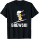 Brewski skiing beer T-Shirt - T-Shirt | Black