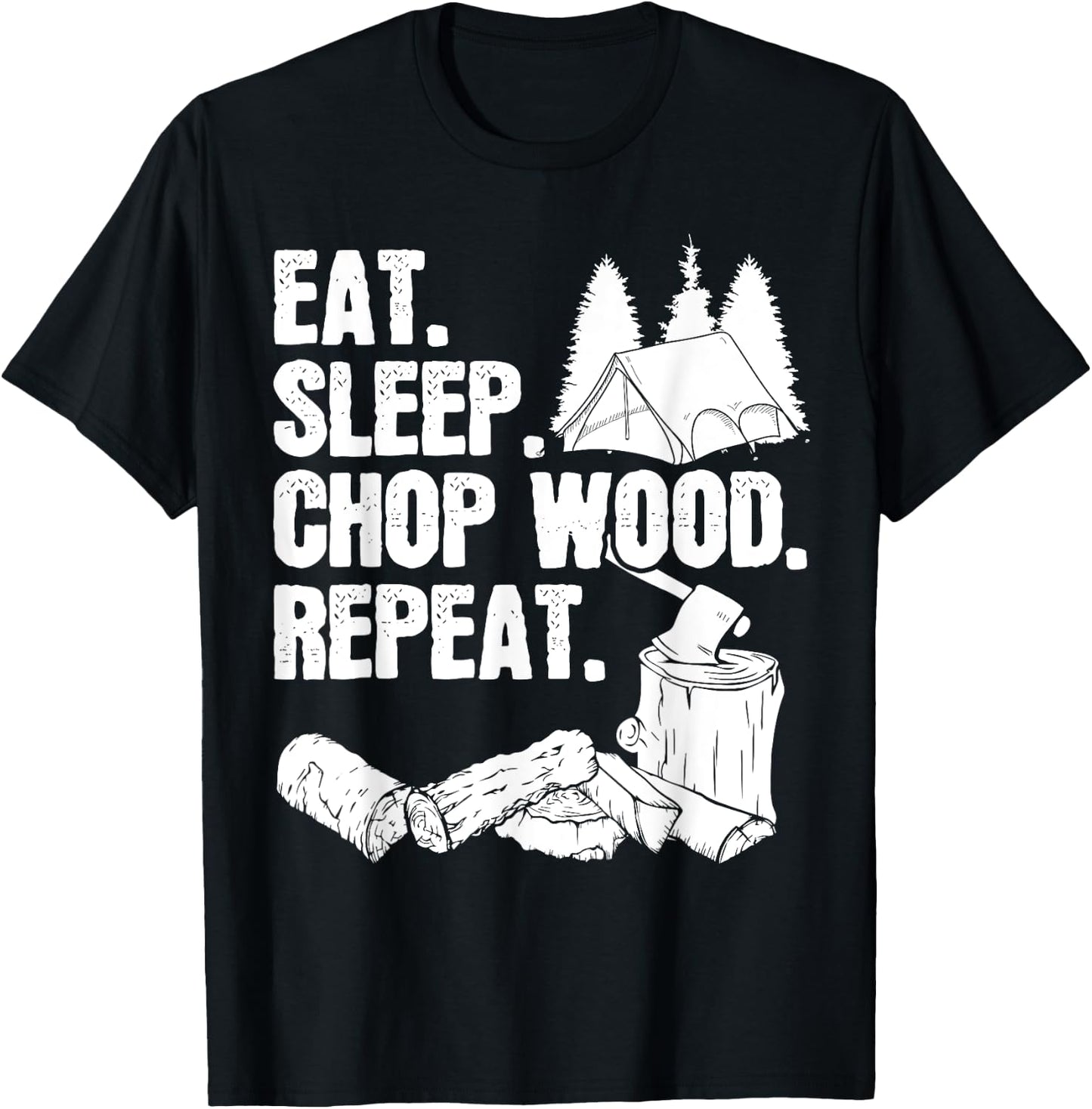 Woodworking Lumberjack Gift a Chopping Wood T-Shirt - T-Shirt | Black