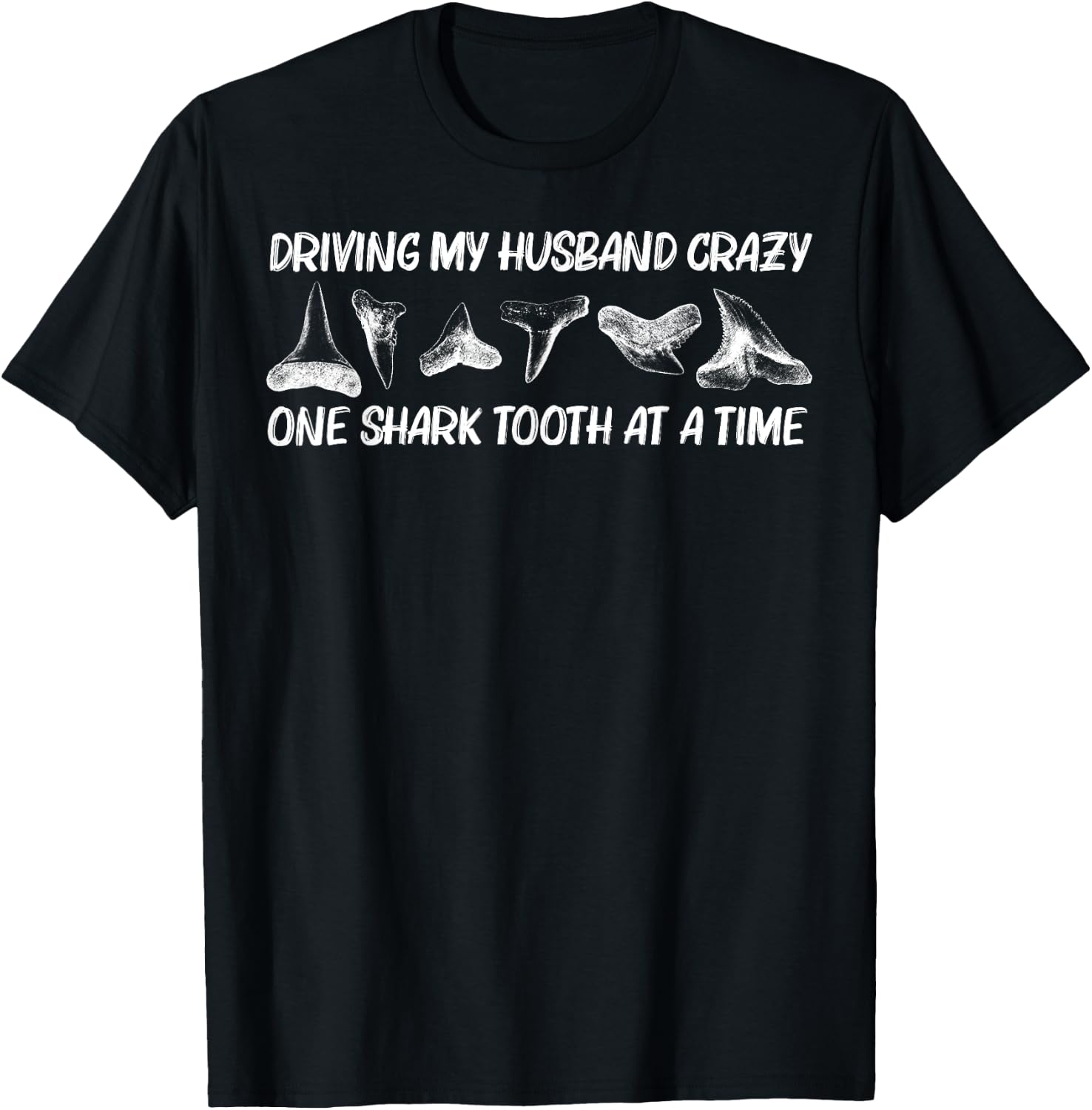 Funny Shark Teeth Design Mom Animal Fossil Hunters T-Shirt - T-Shirt | Black