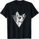 Goth Sphynx Cat Halloween Evil Cat Satanic Hairless Cat T-Shirt - T-Shirt | Black