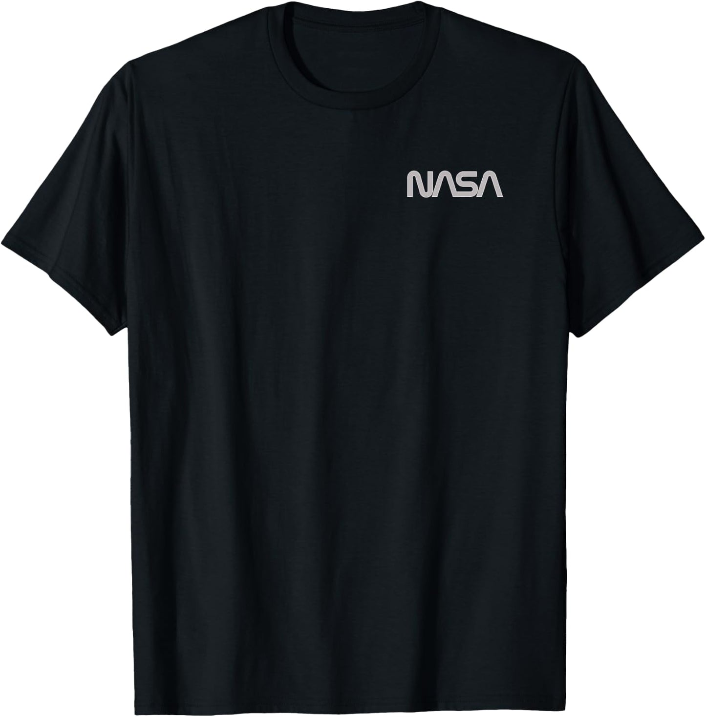 NASA Left Chest Simple Logo T-Shirt - T-Shirt | Black