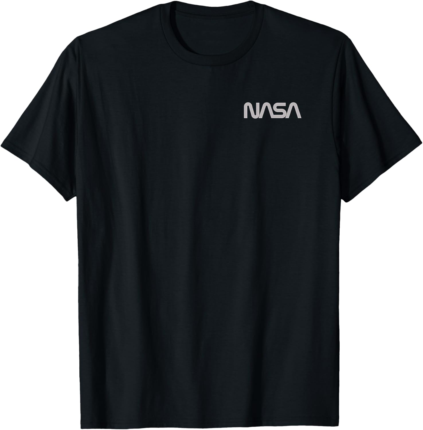 NASA Left Chest Simple Logo T-Shirt - T-Shirt | Black