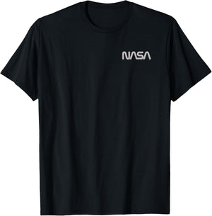 NASA Left Chest Simple Logo T-Shirt - T-Shirt | Black