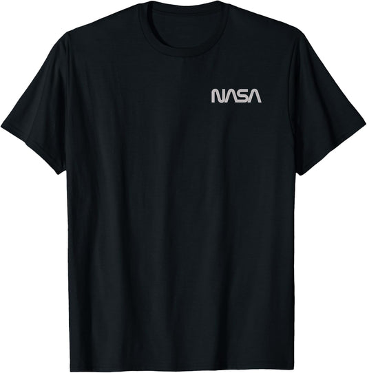 NASA Left Chest Simple Logo T-Shirt - T-Shirt | Black