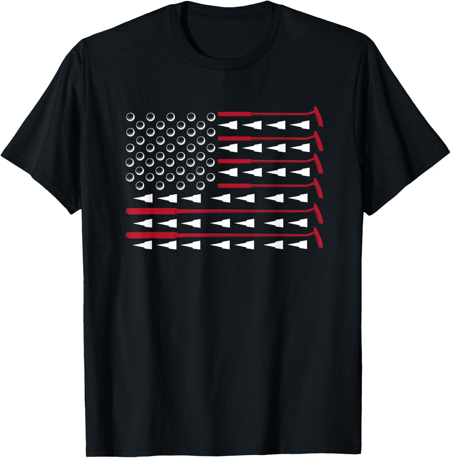 Golf Club USA Flag Patriotic American Golfer Pride Golf T-Shirt - T-Shirt | Black