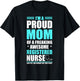Proud Mom Of A Freaking Awesome Registered Nurse Shirt T-Shirt - T-Shirt | Black