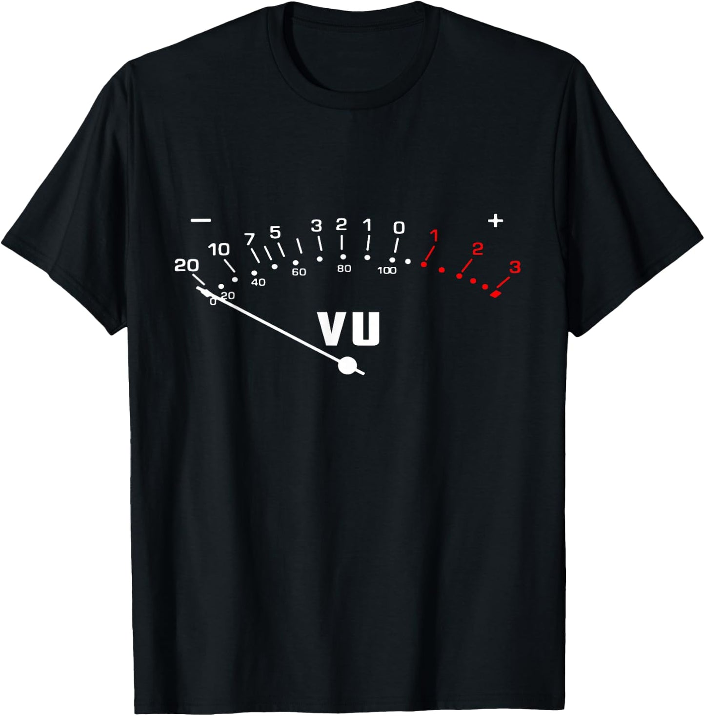 VU Sound Technician Audio Volume Meter T-Shirt - T-Shirt | Black