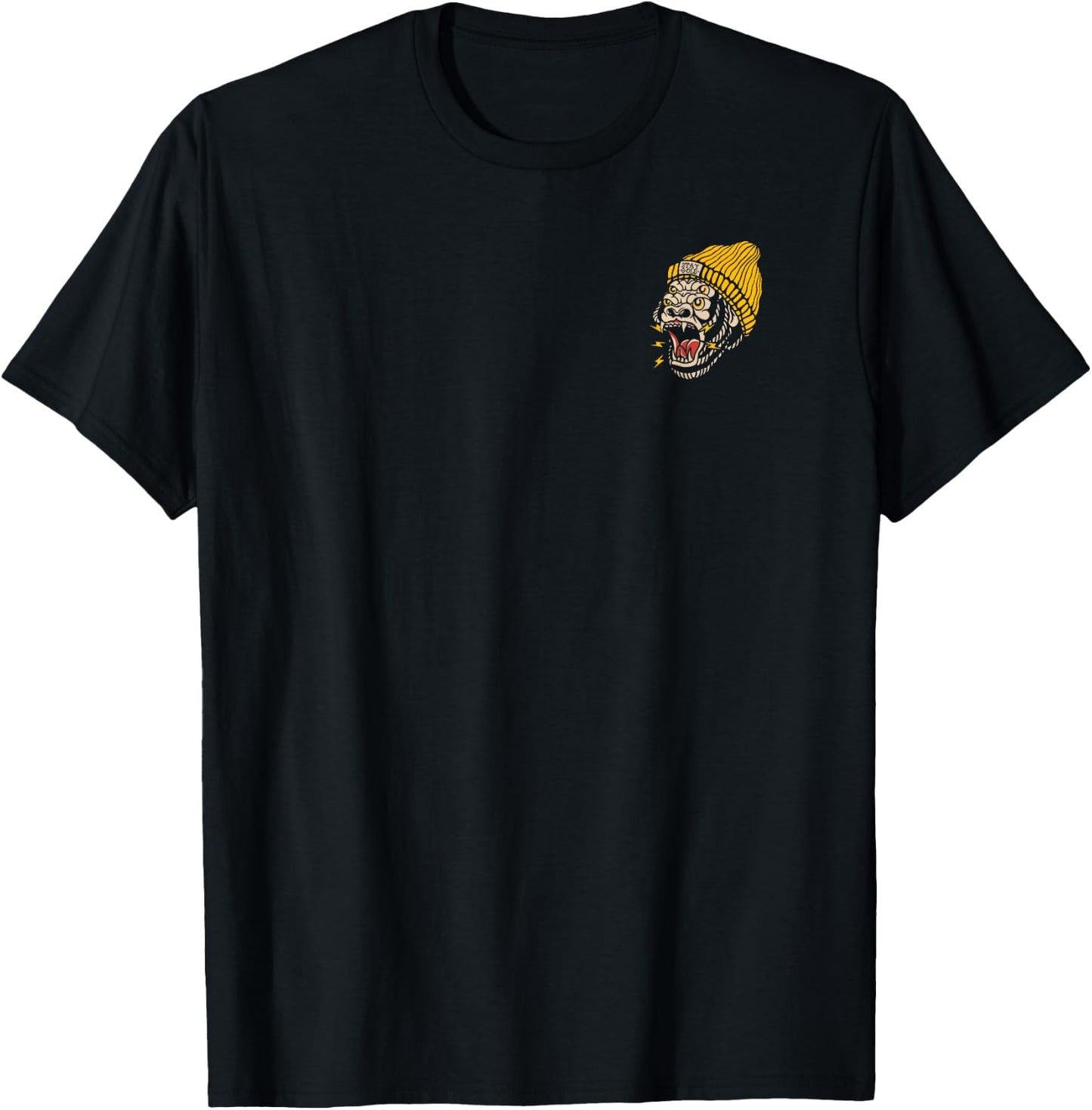 American Traditional Tattoo Gorilla Alternative Old School T-Shirt - T-Shirt | Black