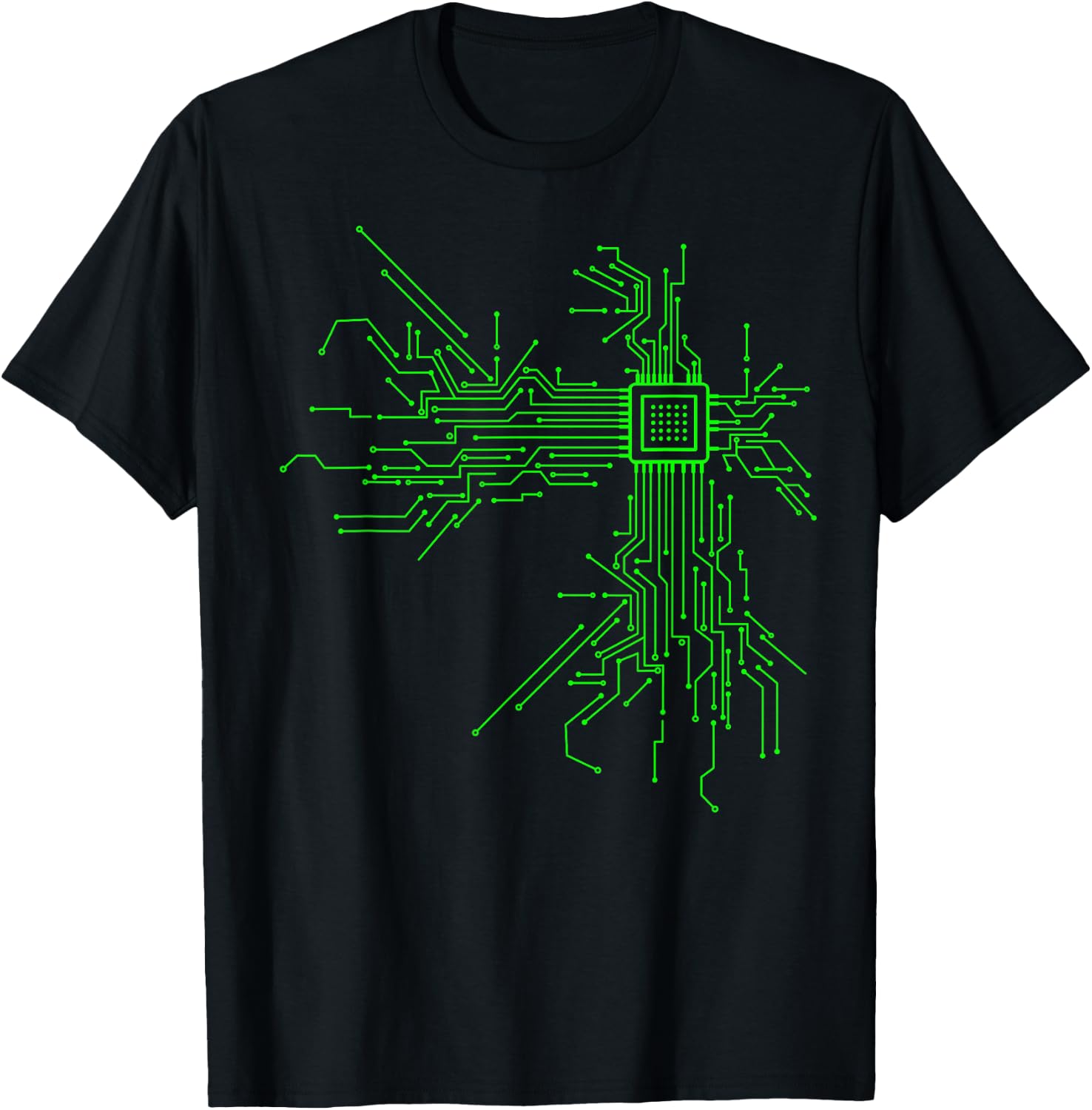 CPU Heart Circuit Board Funny Programmer Technology Core T-Shirt - T-Shirt | Black