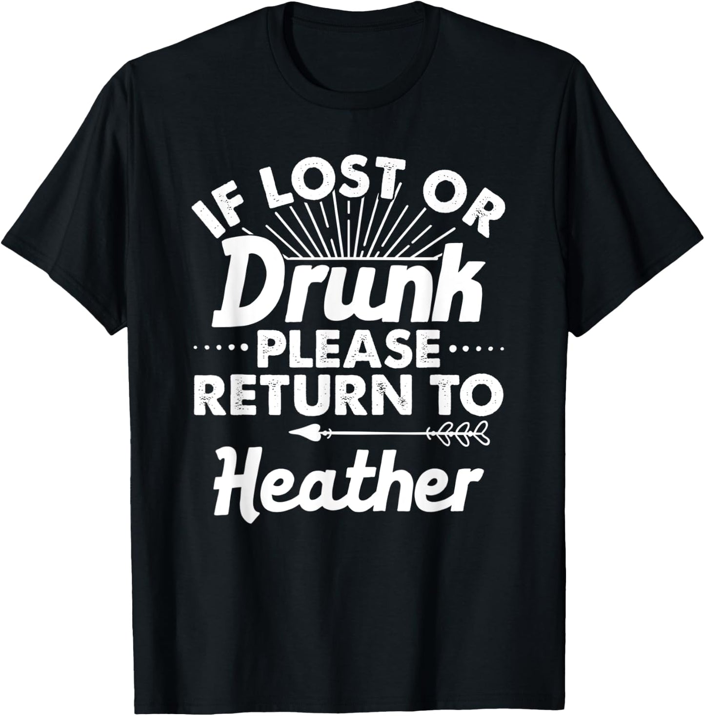 If Lost Or Drunk Please Return To HEATHER Gift Name Women T-Shirt - T-Shirt | Black