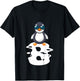 I Am Already 8 Years Old Penguin 8th Birthday T-Shirt - T-Shirt | Black