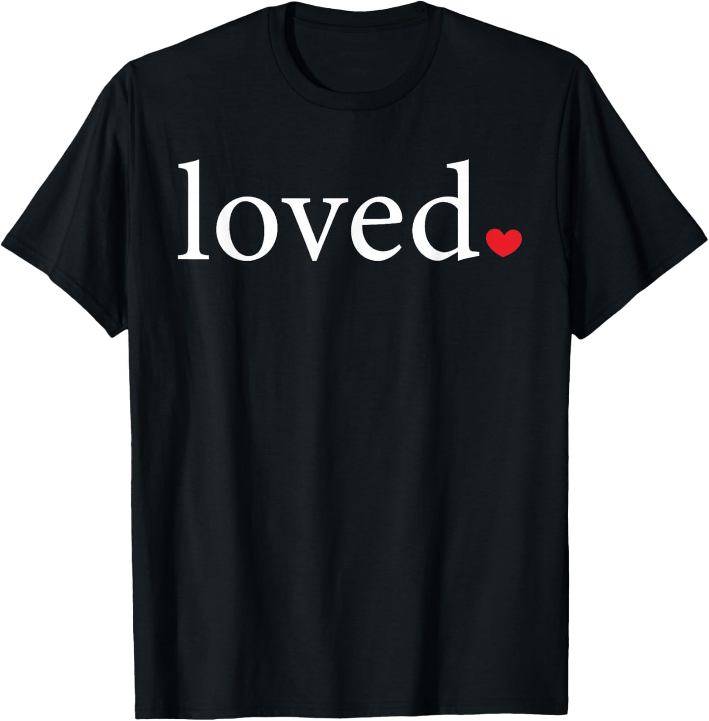 Simply Loved Statement Heart Valentine Affection Adult Kids T-Shirt - T-Shirt | Black