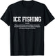 Ice Fishing Apparel & Fisherman Gifts Men's Black Ice Fishing Definition Funny Ice Fisherman Gift T-Shirt - T-Shirt | Black