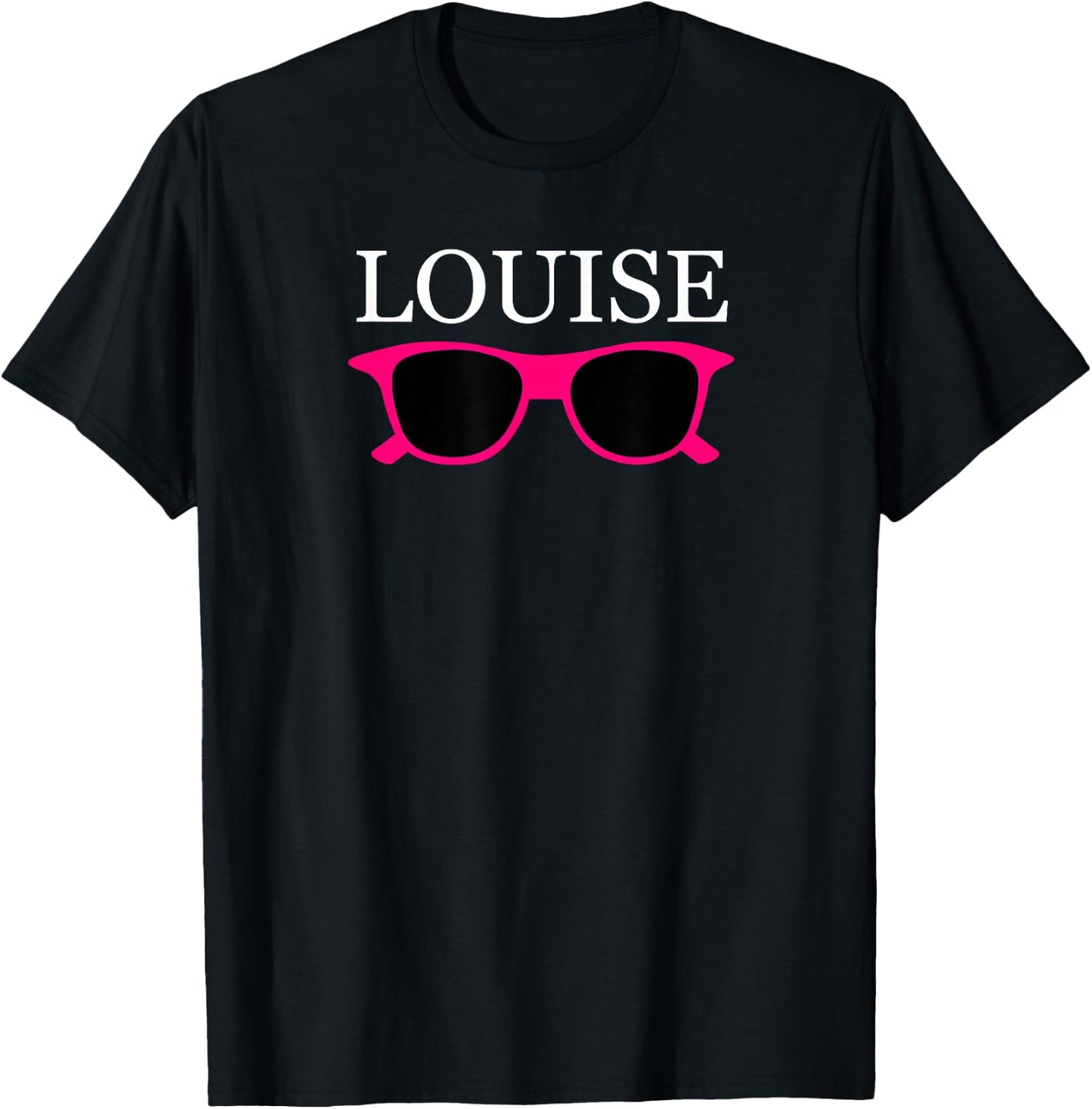 Louise Pink Glasses Cute Matching Best Friends T-Shirt - T-Shirt | Black