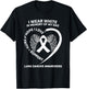 Gifts I Wear White In Memory Of My Dad Lung Cancer Awareness T-Shirt - T-Shirt | Black