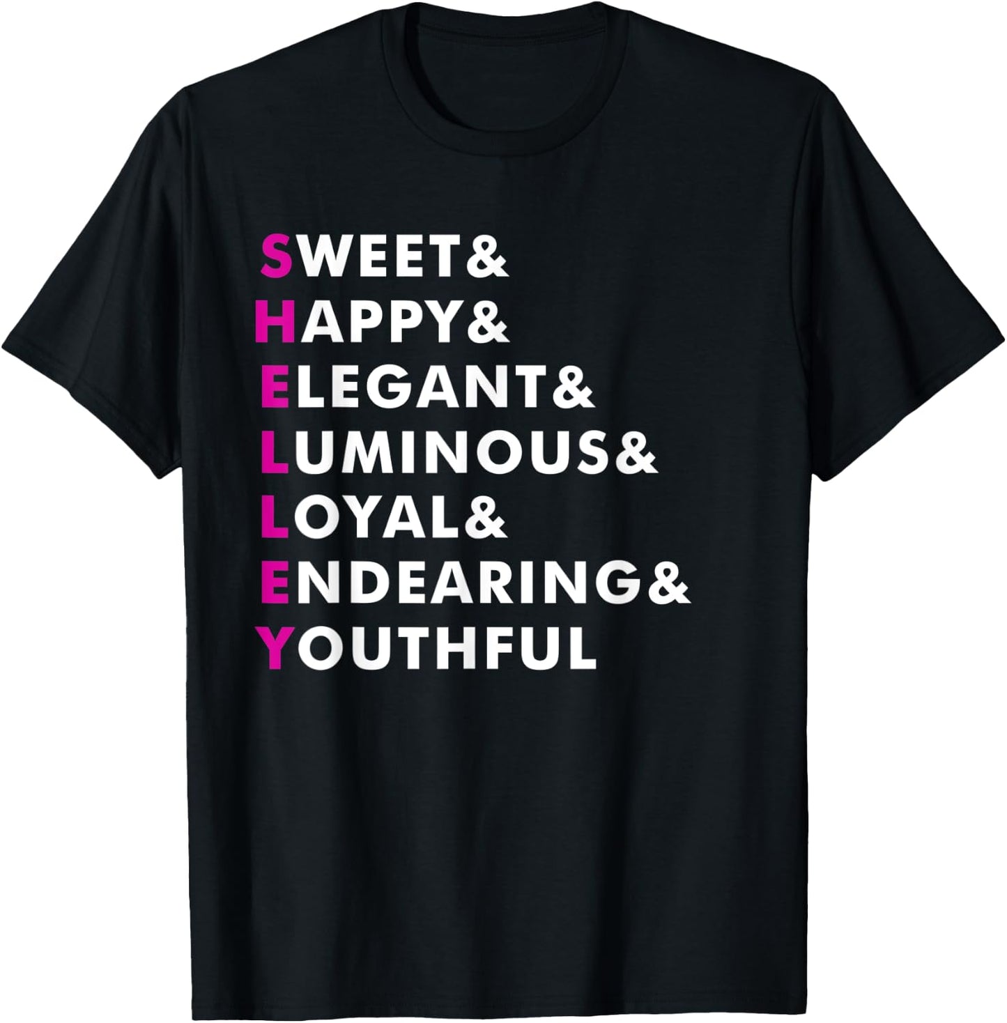 Shelley Name Shirt Personalized Gift T-Shirt - T-Shirt | Black