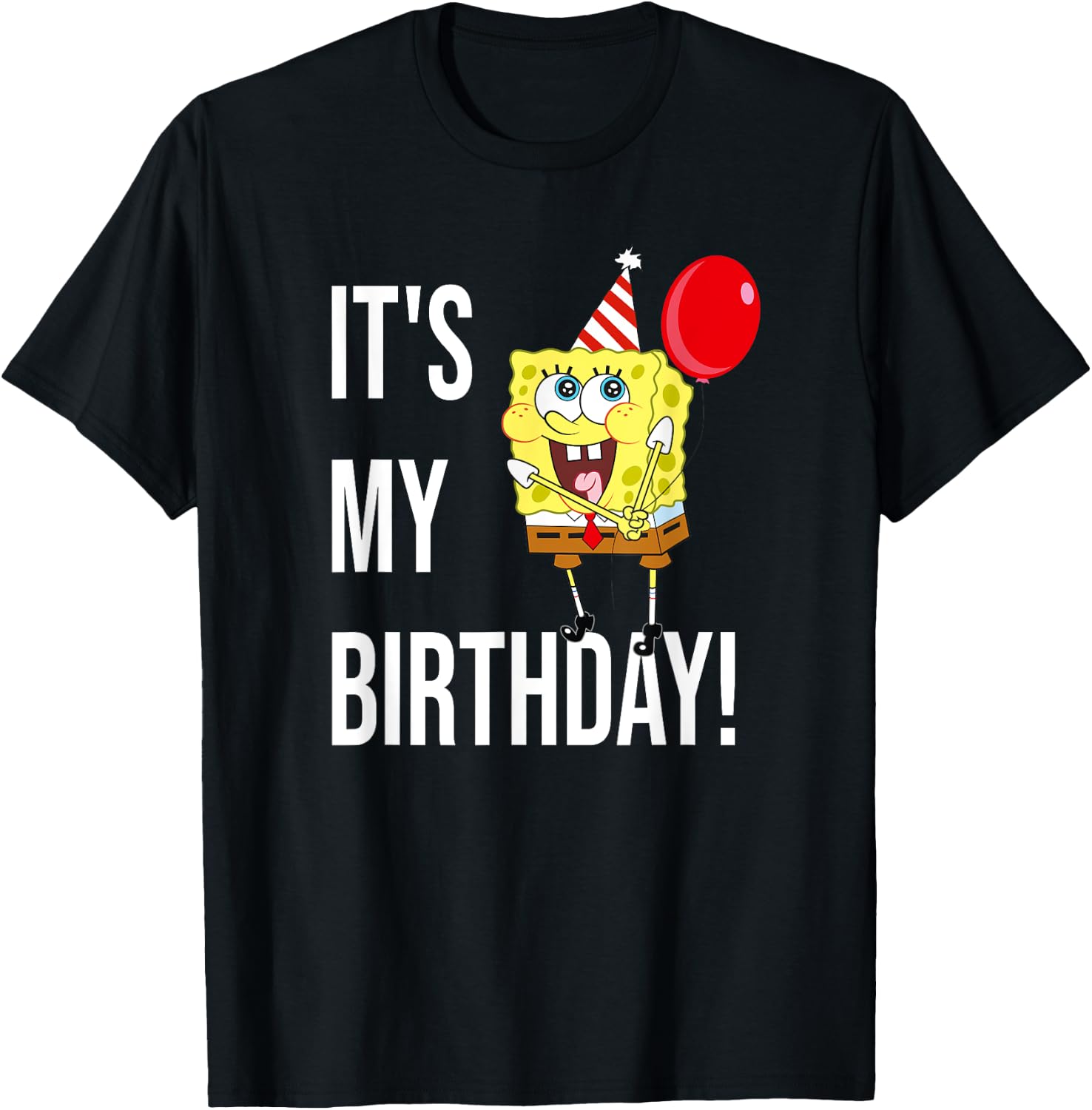 Mademark x SpongeBob SquarePants - SpongeBob - It's My Birthday! T-Shirt - T-Shirt | Black