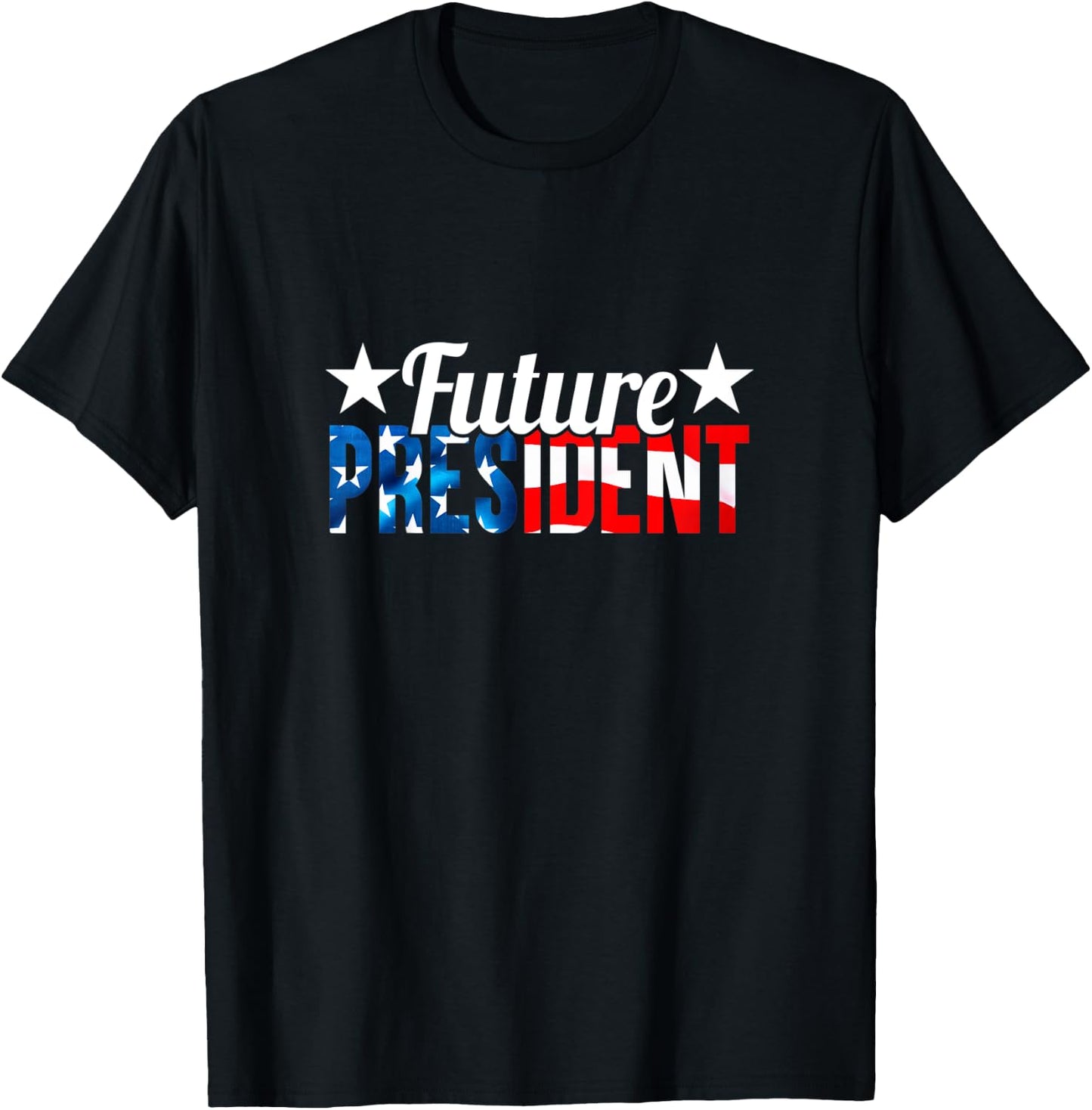Kids Future President Shirt for Kids Boys Girls Children US Flag T-Shirt - T-Shirt | Black