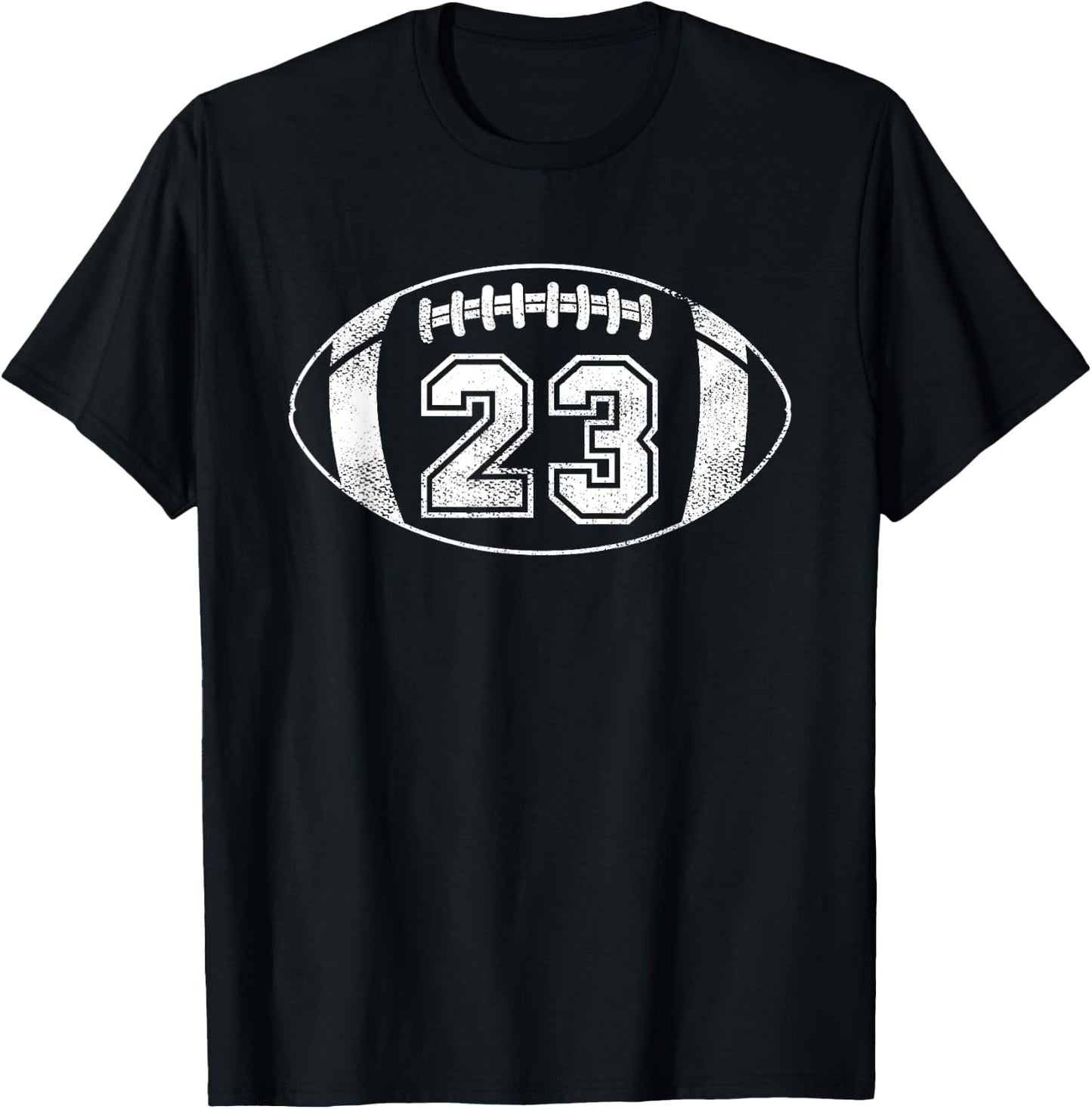 Football Player #23 Football Mom Dad Jersey 23 Varsity Team T-Shirt - T-Shirt | Black