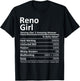 RENO GIRL NV NEVADA Funny City Home Roots USA Gift T-Shirt - T-Shirt | Black