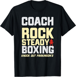 Rock Steady Boxing Coach Beat Parkinson's T-Shirt - T-Shirt | Black