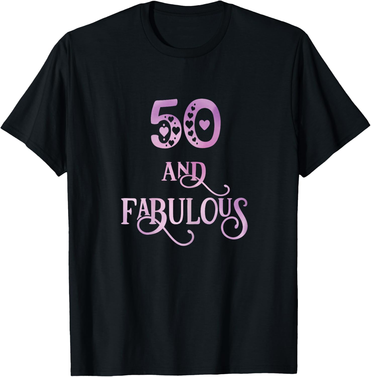 Women 50 years old and fabulous 50th birthday party T-Shirt - T-Shirt | Black