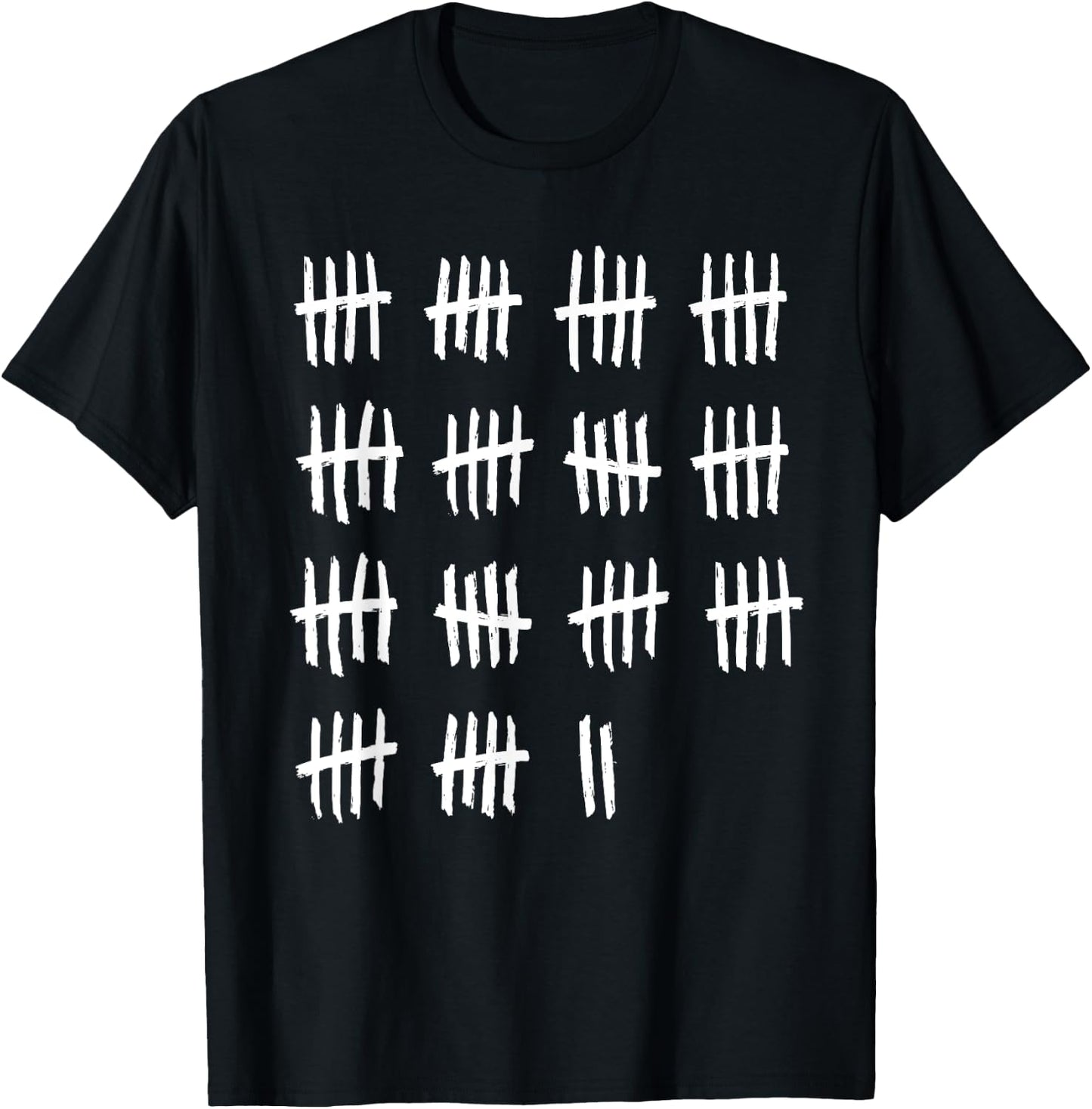 72nd Birthday Outfit 72 Years Old Tally Marks Anniversary T-Shirt - T-Shirt | Black