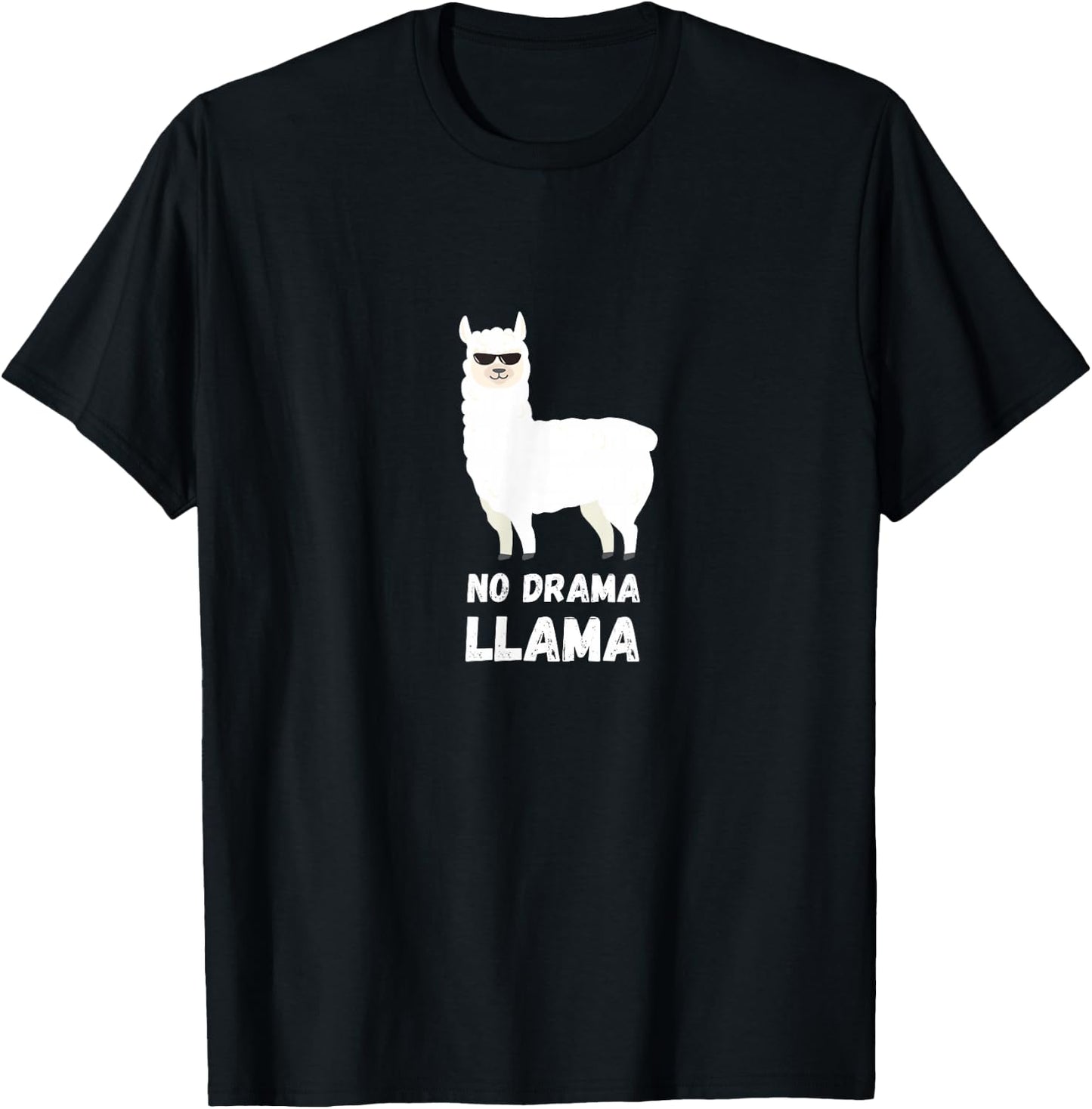 No Drama Llama Funny Llama T-Shirt - T-Shirt | Black