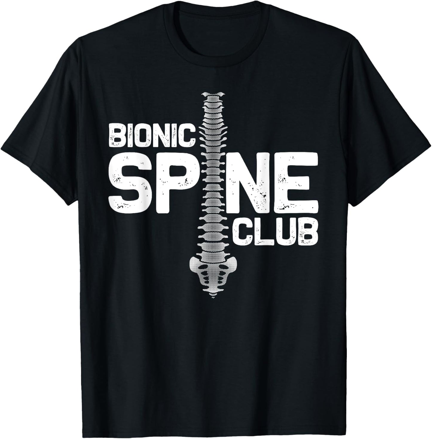 Funny Spine Surgery Gift Women Bionic Spine Club T-Shirt - T-Shirt | Black