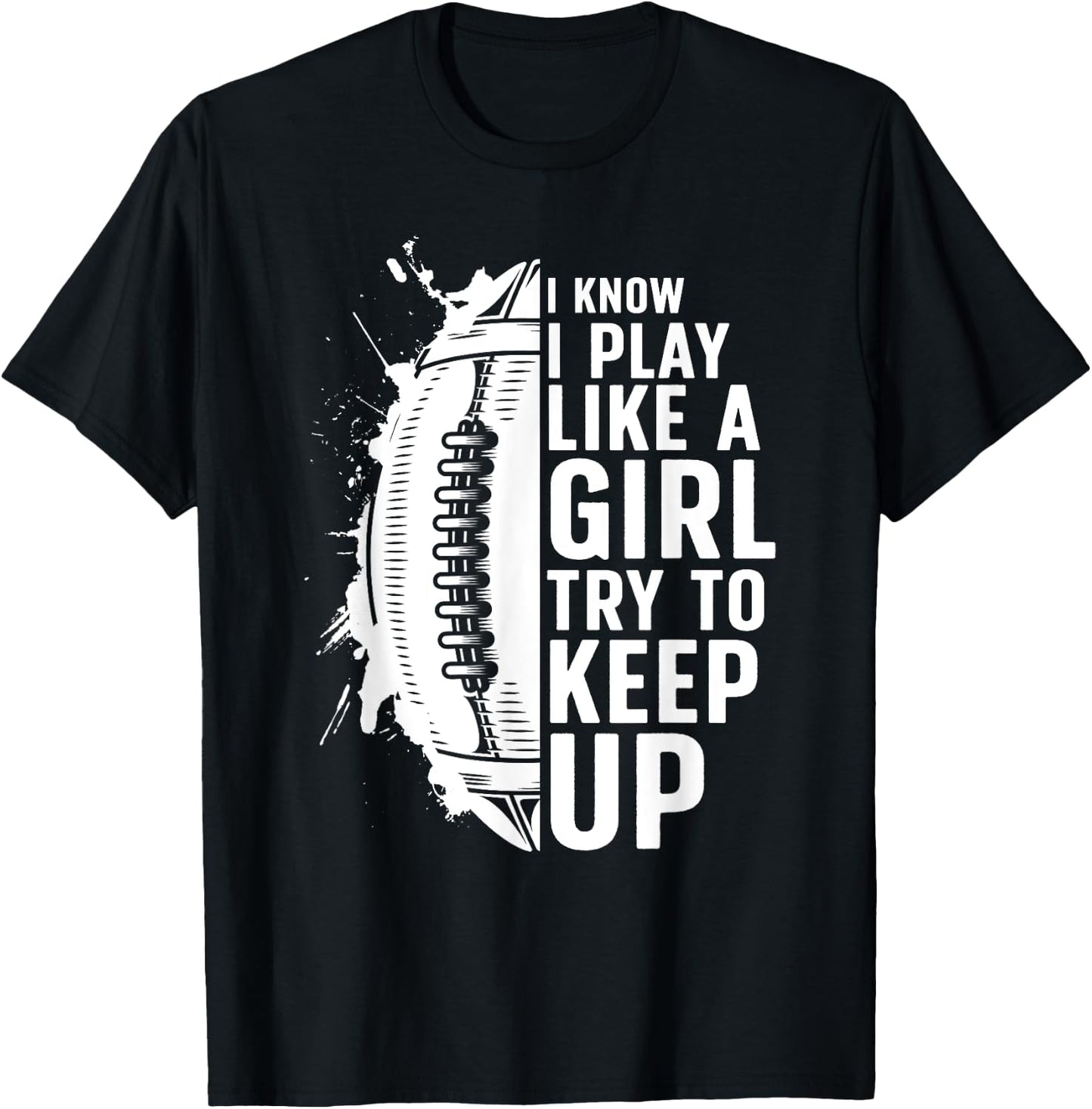 Cool Football Girls Football Player Coach Sports T-Shirt - T-Shirt | Black