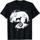 Italian Greyhound Halloween Costume Moon Silhouette T-Shirt - T-Shirt | Black