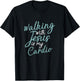 Walking With Jesus Is My Cardio Funny Christianity Prayer T-Shirt - T-Shirt | Black