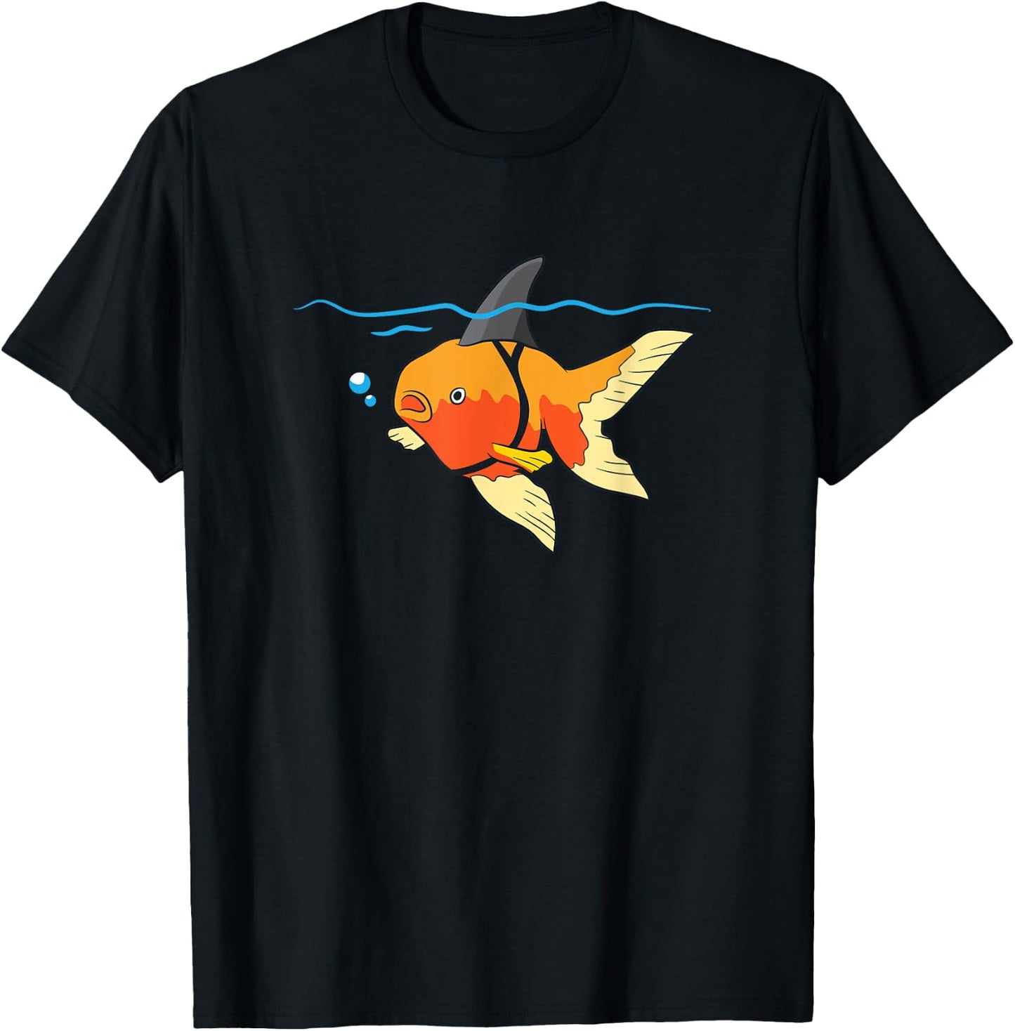 Funny Goldfishes Gifts Cute Goldfish Shark Fin Motivational Goldfish T-Shirt - T-Shirt | Black