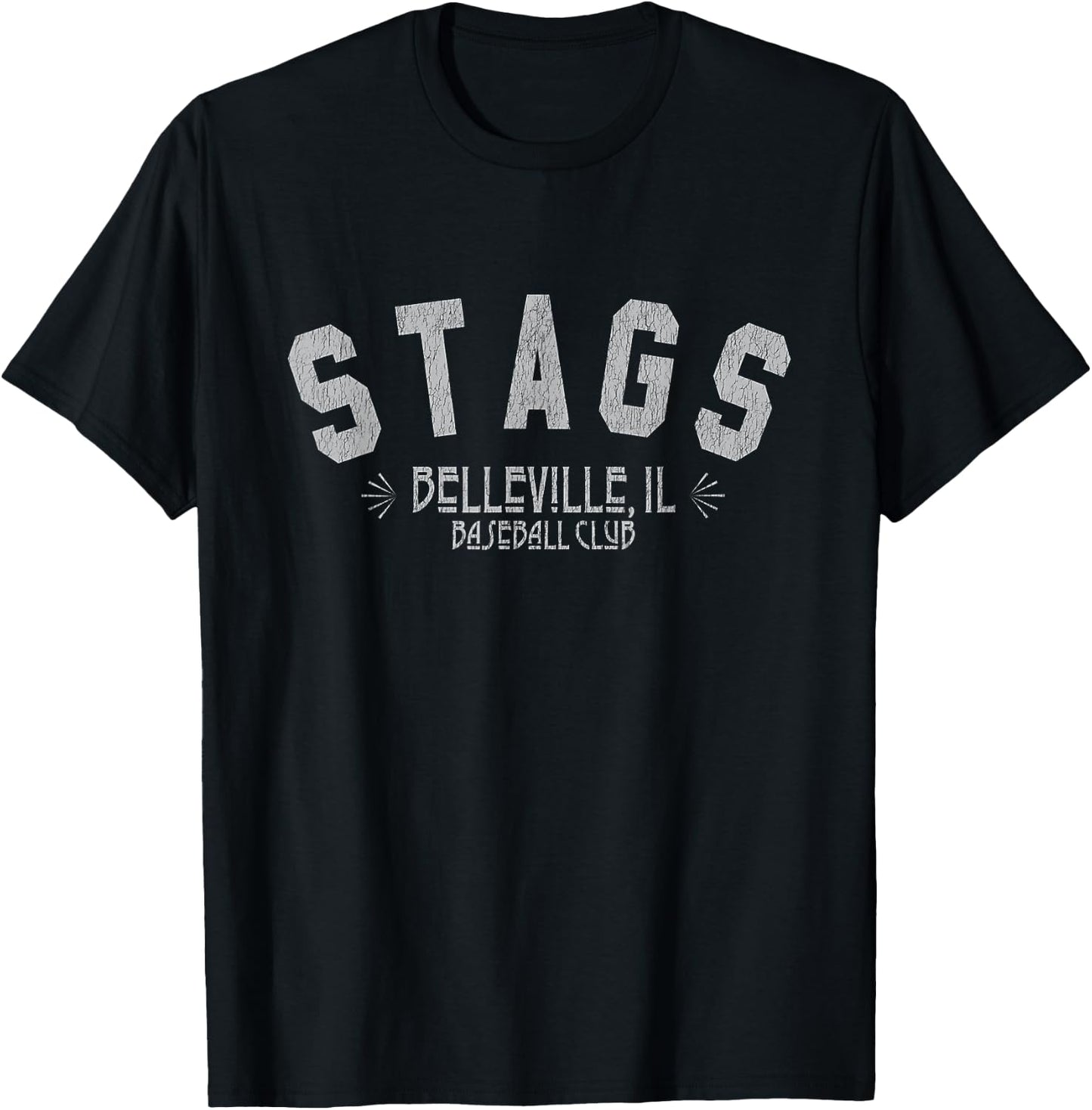 Belleville Stags Old School Baseball T-Shirt - T-Shirt | Black