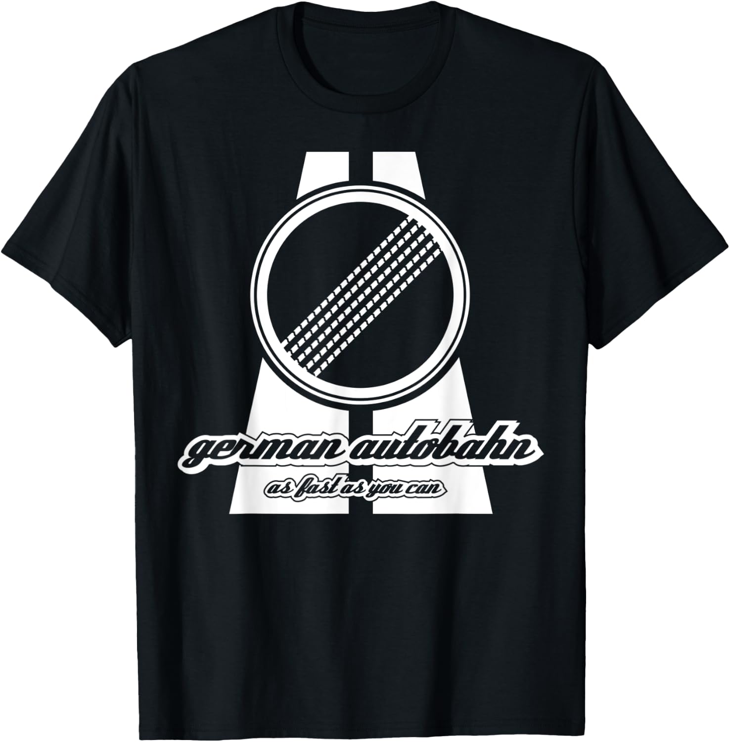 German Autobahn Design "Autobahn" T-Shirt - T-Shirt | Black