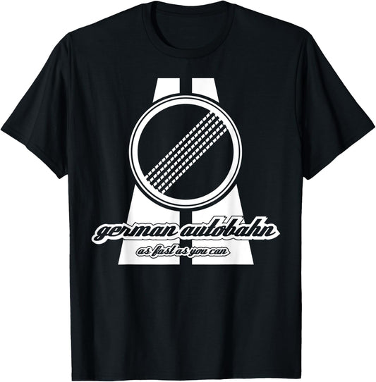 German Autobahn Design "Autobahn" T-Shirt - T-Shirt | Black