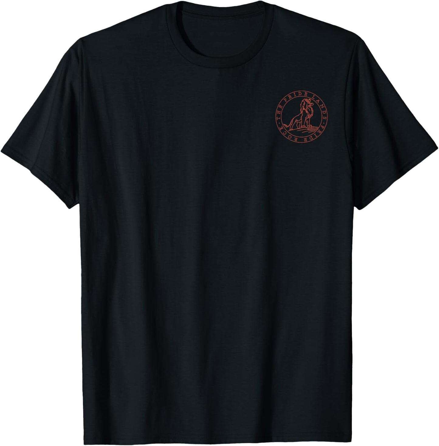 Disney The Lion King Pride Rock Line Art Front & Back T-Shirt - T-Shirt | Black