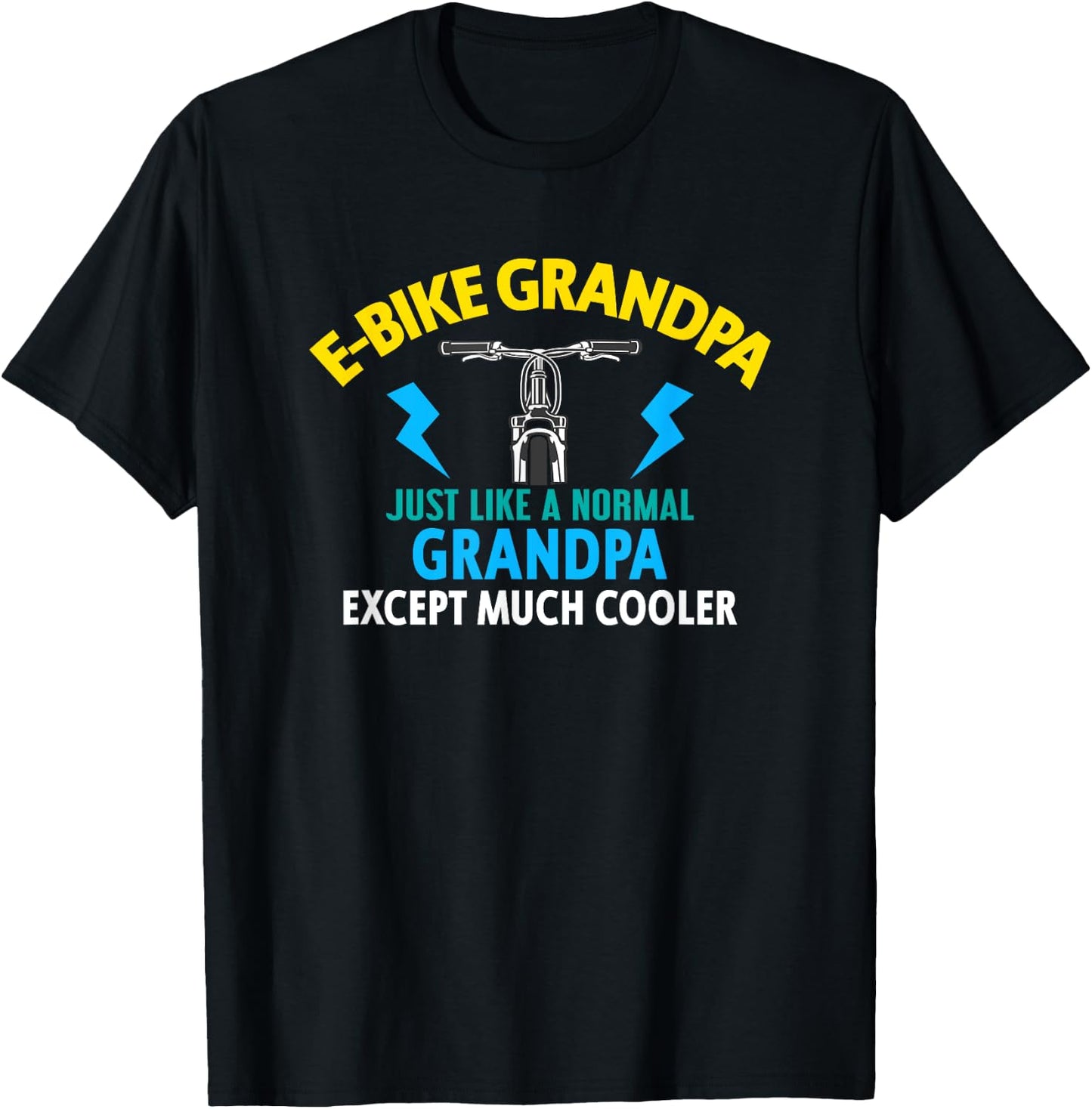 Ebike Grandpa Funny E-Bike MTB T-Shirt - T-Shirt | Black