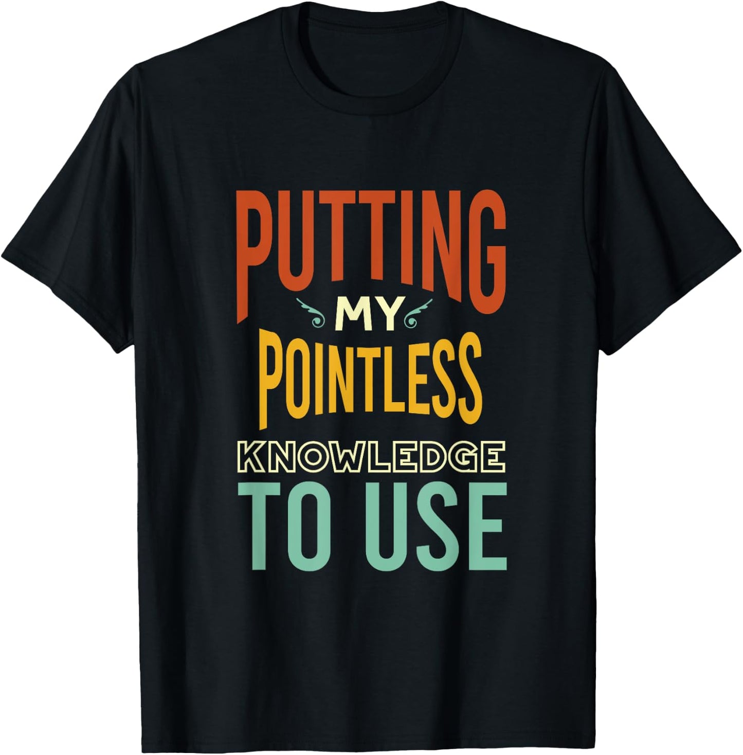Funny Trivia Knowledge, Brain Quiz, Quiz Design T-Shirt - T-Shirt | Black
