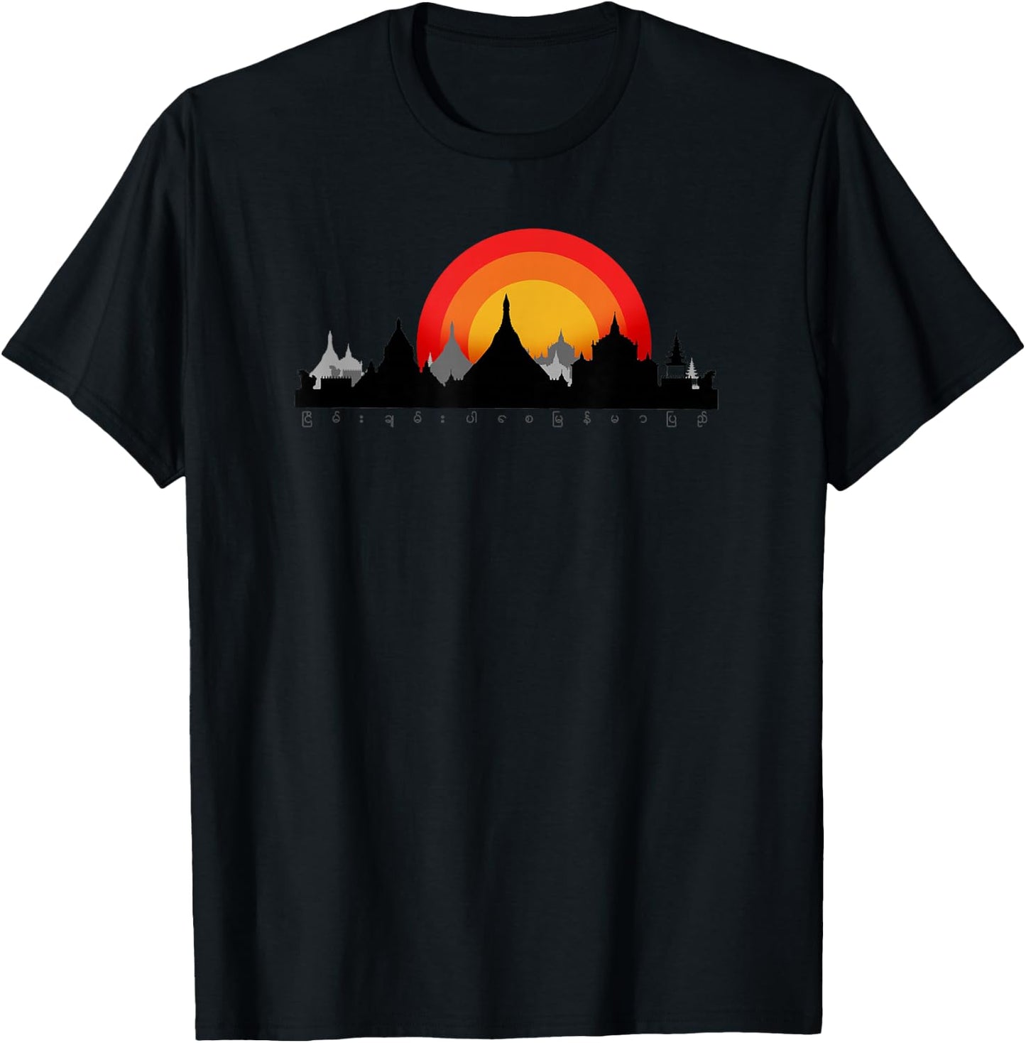 Bless to be peaceful Myanmar(A003) - Gift/Political T-Shirt - T-Shirt | Black