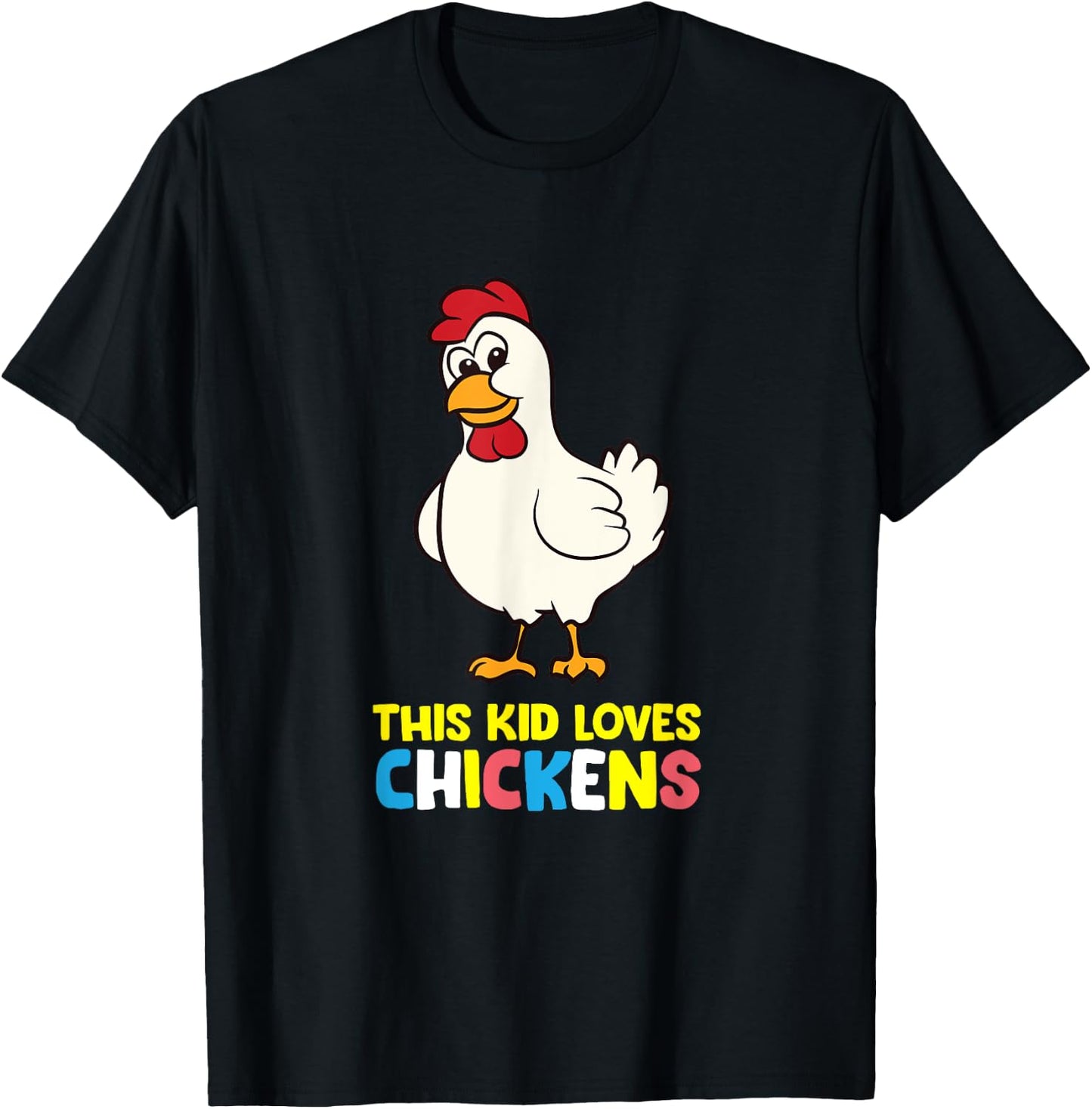 This Kid Loves Chickens T-Shirt - T-Shirt | Black