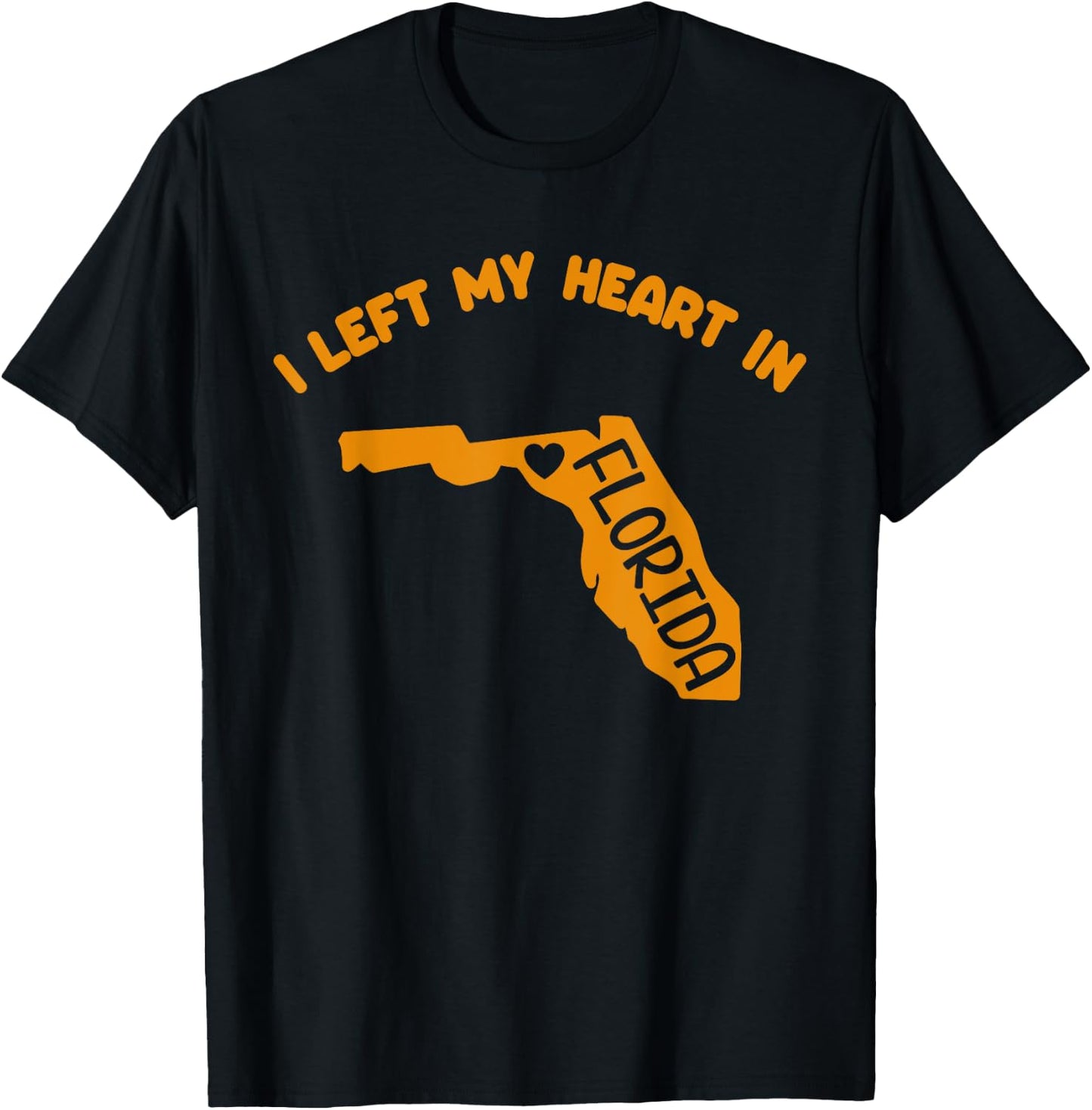 I Left My Heart In Florida US Vintage State Home American FL T-Shirt - T-Shirt | Black