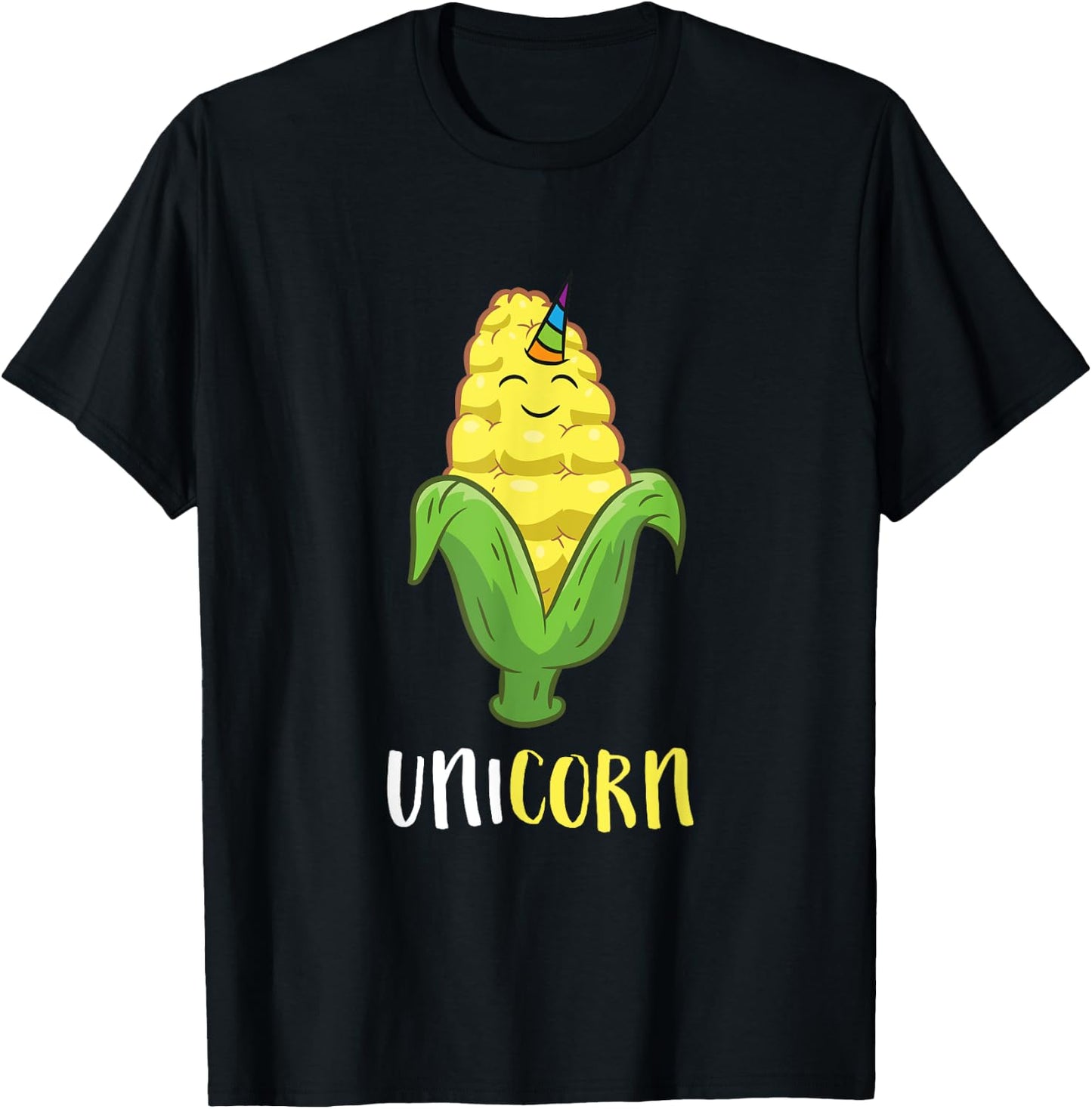 Uni Corn Unicorn Corn Lovers Corn Farmer T-Shirt - T-Shirt | Black