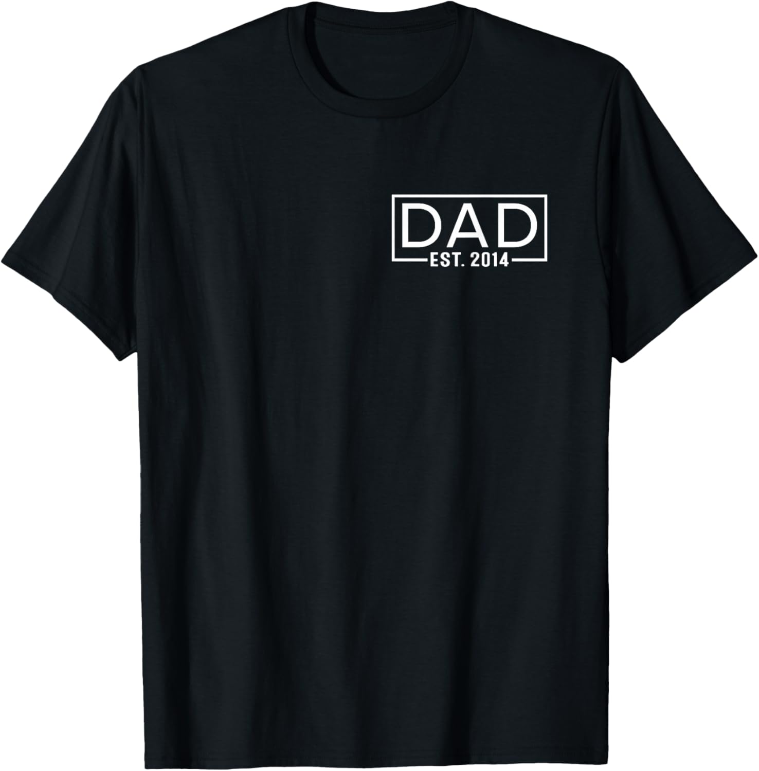 Father's Day Dad Est 2014 Logo Expect Pregnancy Announcement T-Shirt - T-Shirt | Black