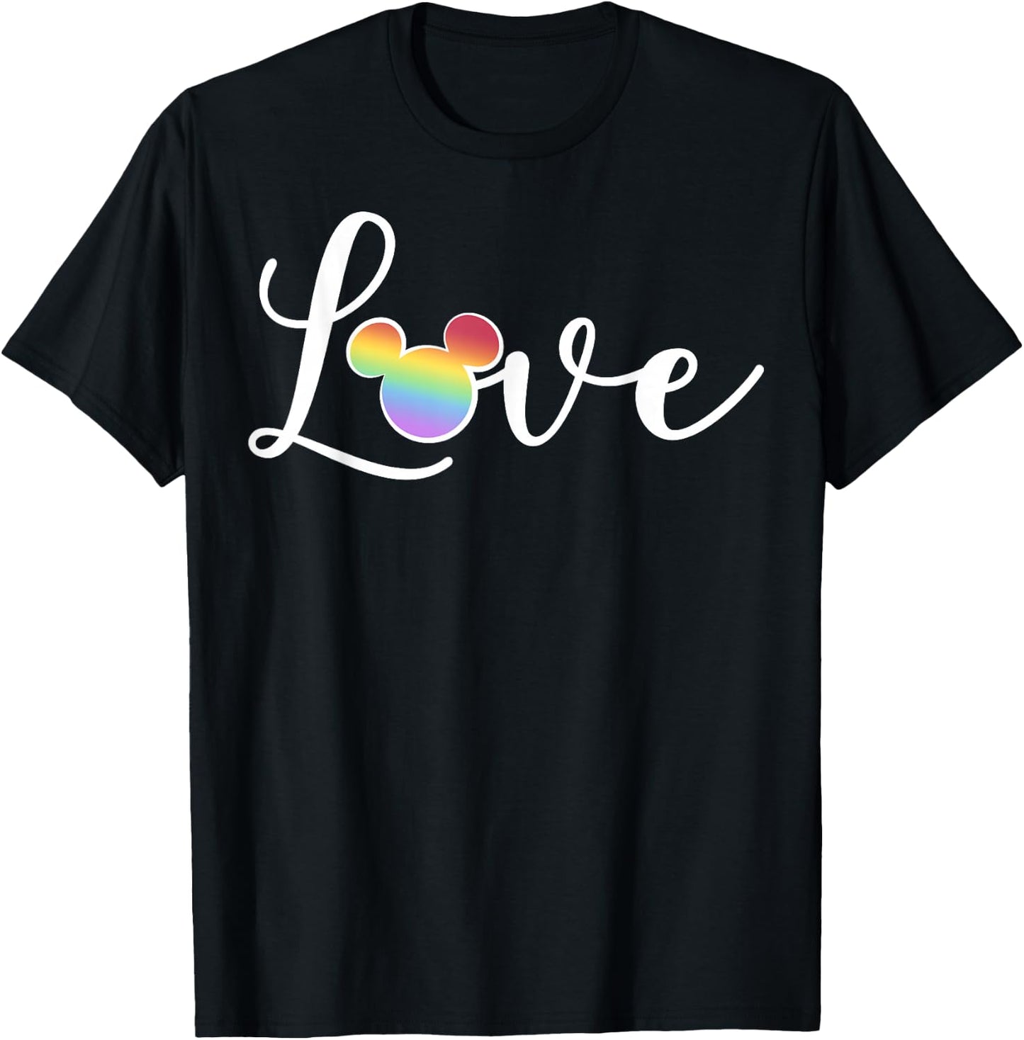 Disney Mickey And Friends Rainbow Love C2 T-Shirt - T-Shirt | Black