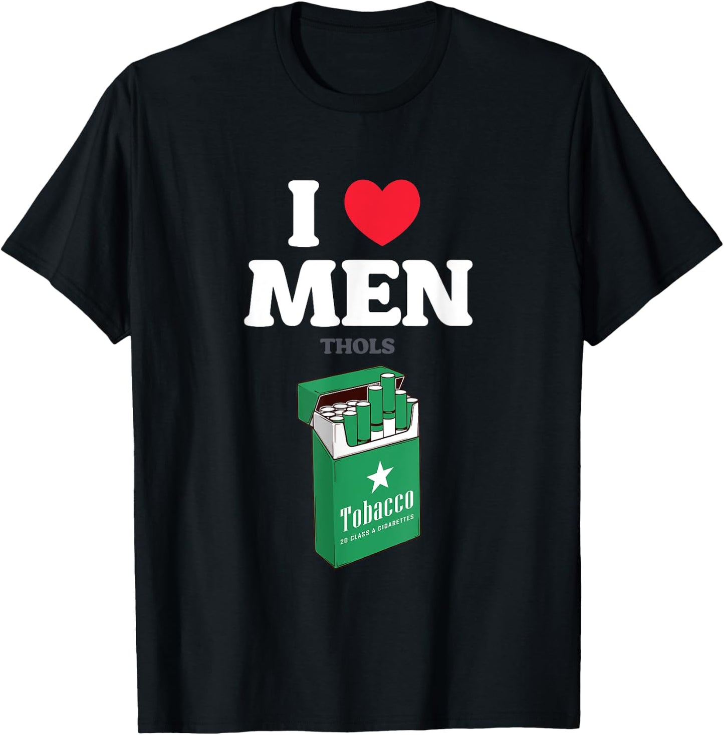 I Heart Love Menthols Smoking Cigarettes Nicotine Soothing T-Shirt - T-Shirt | Black