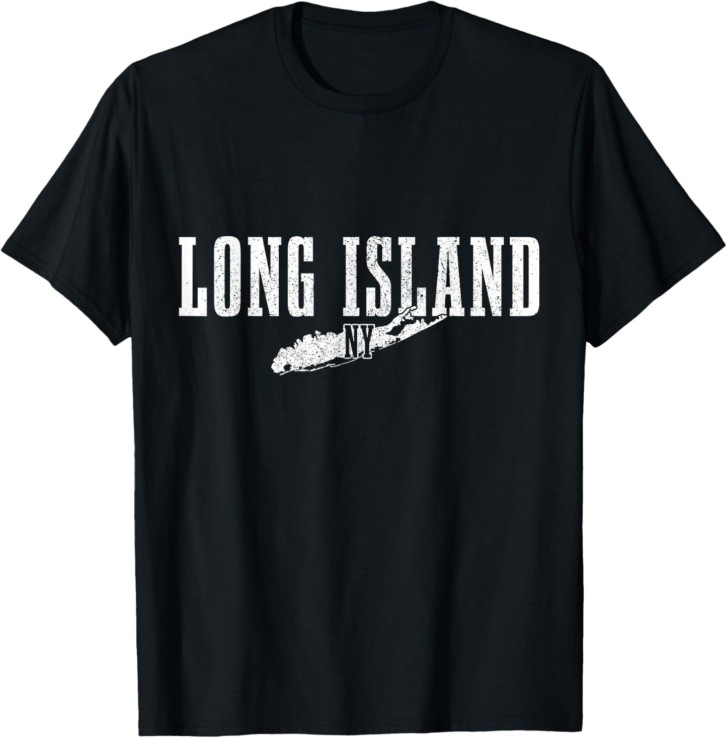 Long Island New York NY Vintage USA America Souvenir T-Shirt - T-Shirt | Black