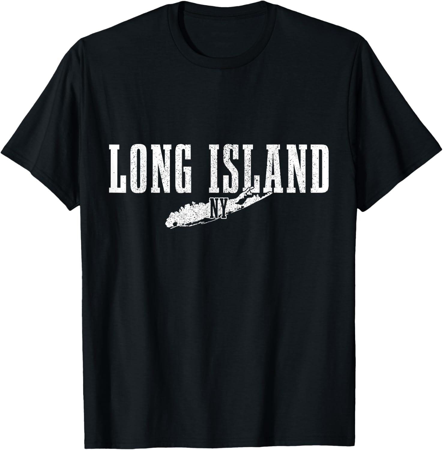 Long Island New York NY Vintage USA America Souvenir T-Shirt - T-Shirt | Black