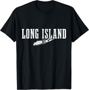 Long Island New York NY Vintage USA America Souvenir T-Shirt - T-Shirt | Black